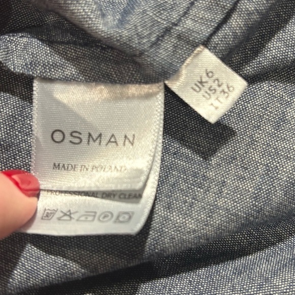 Osman London Size 2 Chic Denim-Like Dress - Picture 8 of 9